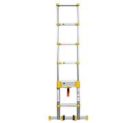 Heavy-Duty Yellow Aluminum Extension Ladder - Telescopic 8m/7m/6m/5m/4m/3m/2m/1m 330LB Capacity Ideal for Home Attic and Outdoor Use