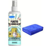 Heavy Duty Yellow Stain Remover, Plastic Yellowing Remover, Yellowing Remover Fast Acting - With a Cleaning Cloth, for Air Conditioner Toilet Seat Home Appliances Plastic Surface Cleaner (1pcs)
