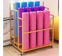 Heavy-Duty Yoga Mat Rack for Foam Rollers, Large Capacity Storage Solution for Easy Transport and Accessible Organization