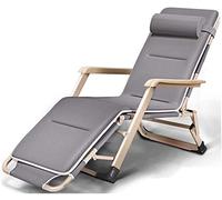 Heavy Duty Zero Gravity Reclining Folding Garden Sun Lounger Chair, Adjustable Padded Headrest for Outdoor Relaxation (B)