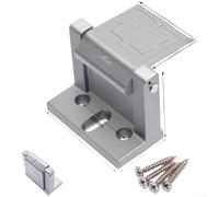 Heavy Duty Zinc Alloy Security Latch, One-Touch Anti-Theft Door Bolt, Multi-Layer Electroplated Finish(Shadow Gray)