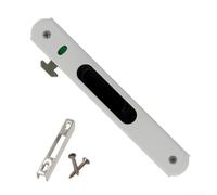 Heavy Duty Zinc Alloy Sliding Door Lock, Embedded Window Latch Hook For Patio Doors, White Finish(White)