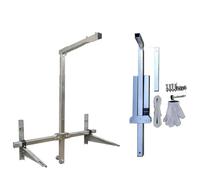 Heavy Duty Zinc Plated Manual Winch - Foldable Crane Tool with Self Locking Mechanism for Air Conditioning Installation and Outdoor Lifting Solutions