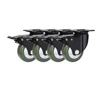 Heavy DutyCastor Wheels75mm 100mm 125mm 150mm Solid Rubber Fixed & Swivel with BrakeDouble Ball Bearing Replacement for Trolleys & Furniture