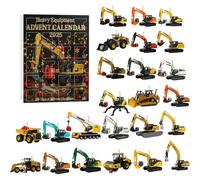 Heavy Equipment Advent Calendar 2025 · 24 Die-Cast Machines, 24-Day Christmas Countdown Calendar with 24 Different Excavator Decoration, Christmas Party Favor Surprise Box Gifts