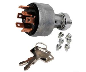 Heavy Equipment Ignition Switch 1700100052 for Takeuchi TL126 TL240 Tractors, Impacts Resistant Sealed Housing, Reliable High Temperature Performance with 2 Keys