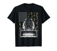 Heavy Equipment Operator Bulldozer Patriotic American Flag Value Graphic T-Shirt