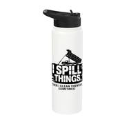 Heavy Equipment Operator I Spill Things Stainless Steel Insulated Water Bottle