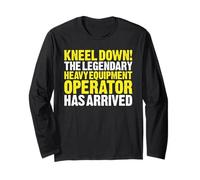 Heavy Equipment Operator Kneel Down Long Sleeve T-Shirt