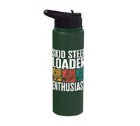 Heavy Equipment Operator Skid Steer Loader Enthusiast Stainless Steel Insulated Water Bottle