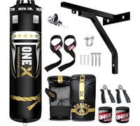 Heavy Filled Boxing Punch Bag Set Gloves Bracket MMA Pad Punching Kick Bag 17Pcs- 5ft With Straps