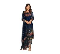 Heavy Foux Georgette With Chain Stitch Work Anarkali Gown Indian Pakistani Designer salwar kameez Suit Party Wear Ethnic Shalwar Kameez Dress Woman's (Choice 3, L UK 14 Bust 42 Waist 38 Hips 44)