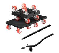 Heavy Furniture Lifter Mover Dolly Set, 360° Rotation 5-Wheel Dollies with Extendable Crowbar, 400kg/800Lbs Capacity Heavy Stuff Moving Tool Set