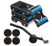 Heavy Furniture Moving Wheels: Furniture Lifter Mover Set with 4 Metal Sliders & Pry Bar for Washing Machine Washer Fridges Appliances Sofas Beds Cabinets 350kg Load Capacity (Black)