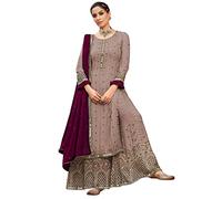 Heavy Indian Salwar Kameez Suits Pakistani Readymade Embroidery Worked Palazzo Dress, Choice 2, One size