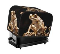 Heavy Industry Frog Toaster Cover 2 Slice, Waterproof Bread Machine Covers with Pockets Universal Size Kitchen Small Appliance Cover with Handle, Dust and Fingerprint Protection