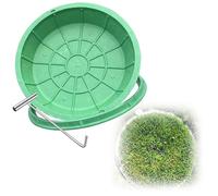 Heavy Invisible Manhole Covers 16" Diameter Green Resin Grass Planters 4.8" Height 4 PCS Ideal for Outdoor Commercial & Residential Inspects