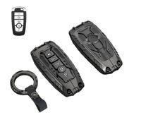 Heavy Key Fob Cover Case Protector for Ford, Keychain, Accessories for Ford Explorer Fusion Escape Edge Expedition F150 F250 F350 F450 F550 Maverick Mustang 3/4/5 Buttons (Model-A Black)