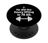 Heavy Lifting Christian Faith Strength Training PopSockets Adhesive PopGrip