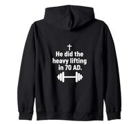 Heavy Lifting Christian Faith Strength Training Zip Hoodie