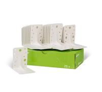 Heavy Load Angle Connector with Corrugation 90 x 90 x 65 mm / 25 STK. White