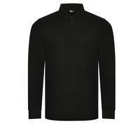 Heavy Long Sleeve Men's Polo Shirt Button Casual Classic Work Workwear Polycotto