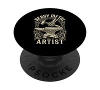 Heavy Metal Artist Blacksmith Skeleton Hammer Anvil Craft PopSockets Adhesive PopGrip