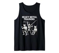 Heavy Metal Bodybuilding Skeleton Demon Halloween Gym Music Tank Top