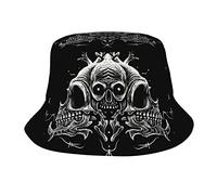 Heavy Metal Bucket Hat Rock and Roll Print Sunhat Packable Summer Unisex Outdoor Fisherman Hat for Women and Men