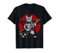 Heavy Metal Cats and Death Metal Music Metalhead Rock Guitar T-Shirt