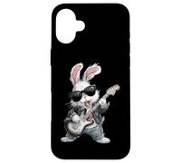 Heavy Metal E-Guitar Guitarist Bassist Rabbit Easter Bunny Case for iPhone 16 Plus