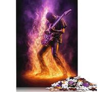 Heavy Metal Guitarist Puzzles 1000 Pieces Wooden Puzzles for Adults & Teenager Learning Educational Toys 1000pcs (75x50cm)