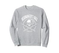Heavy Metal Headbanger's Ball Skull Rocker Concert Fan Sweatshirt, Adult Unisex, Heather Grey, XL