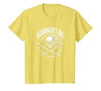 Heavy Metal Headbanger's Ball Skull Rocker Concert Fan T-Shirt, Kids, Lemon, 8 Years