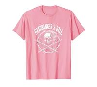 Heavy Metal Headbanger's Ball Skull Rocker Concert Fan T-Shirt, Men, Pink, M