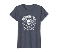 Heavy Metal Headbanger's Ball Skull Rocker Concert Fan T-Shirt, Women, Heather Blue, 3XL