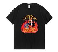 Heavy Metal Pitbull with Flames Men T Shirt Men Women Mr. Worldwide Gives Done That Tee Shirt Fashion Hip Hop Black T Shirt Black S