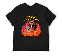 Heavy Metal Pitbull with Flames Mr. Worldwide Gives Done That Hip Hop Men Cotton T-Shirt Short Sleeve Black Clothes Tees XL