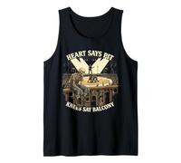 Heavy Metal Punk Rock Fan Heart Says Pit Knees Say Balcony Tank Top