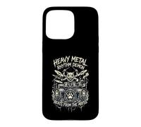 Heavy Metal Rhythm Demon Cat Drummer Beats From The Abyss Case for iPhone 15 Pro Max