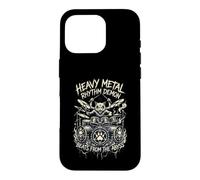 Heavy Metal Rhythm Demon Cat Drummer Beats From The Abyss Case for iPhone 16 Pro