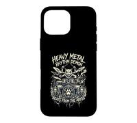 Heavy Metal Rhythm Demon Cat Drummer Beats From The Abyss Case for iPhone 16 Pro Max