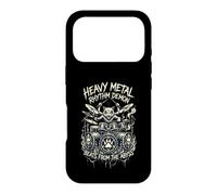 Heavy Metal Rhythm Demon Cat Drummer Beats From The Abyss Case for iPhone 17 Pro