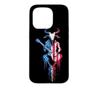 Heavy Metal Rock Music Band American Flag USA Drip Graffiti Case for iPhone 15 Pro