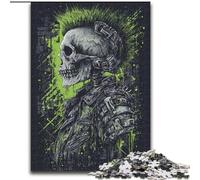Heavy Metal Skull Adult Jigsaw Puzzles 1000 Pieces, Staycation Kill Time Every Piece Is Unique - Challenging Family Fun Game (size 50x75cm)