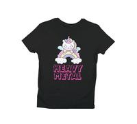 Heavy Metal T-Shirt - Unicorn Cloud Design - Alt Clothing - Unisex, 100% Cotton, Sizes S to 5XL Black