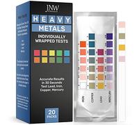 Heavy Metals Water Test Kit - Drinking Water Test Strips with eBook - Quick and Accurate Testing Kits for Drinking Water - Test Iron, Copper, Mercury, and Lead - 20 Test Strips by JNW Direct