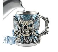 Heavy Mug,Skull Tea Cup | Reusable Drinkware Water Container 17 Oz for Daily Studio Restaurants Road Trip Friends Birthday Thanksgiving