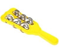 Heavy Plastic Kartal Musical Instrument Manjeera Hand Cymbal Percussion For Kirtan, Bhajan, Worship, Temple - Pack Of 1 (9" X 3.5' Inches) - Assorted Color