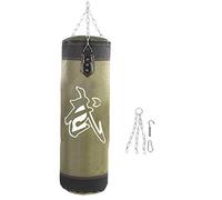 Heavy Punching Bag, Durable Training with Chain, Boxing Bag for Adults Men Women, Empty Design, 24 Inch Green Martial Arts Equipment for Home Gym, Fitness Training, Combat Sports Practice